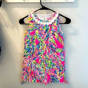 Lilly Pulitzer dress girls size 7 bright colors: blue, yellow, pink and green